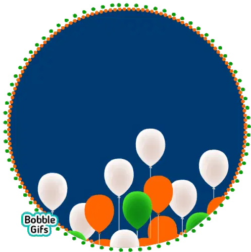 Happy Independence Day India Balloons Sticker