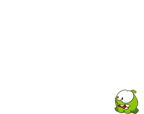 Om Nom Excitedly Looking Around