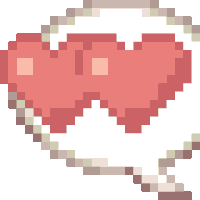 Ragnarok Gayla Love Hearts Bubble Pixel Art Sticker