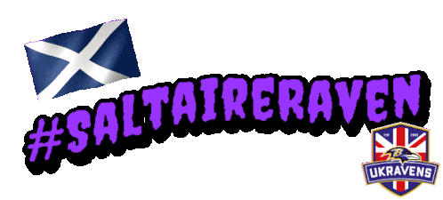 Saltire Ravens Scotland UK Rave Animated Sticker