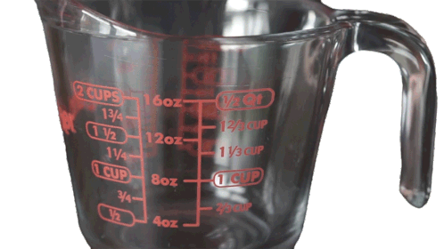 Pouring Milk into Measuring Cup - Two Plaid Aprons