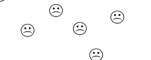 Sad Face Emoji in Rainfall Sticker