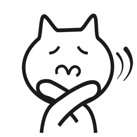 Hesitant Cat Saying Nah Sticker