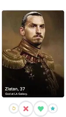 Zlatan Tinder Swipe Left Impossible