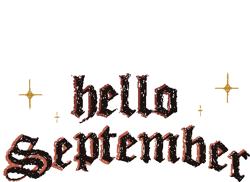 Hello September Stars Animated Sticker