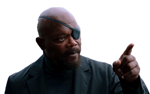 Nick Fury Samuel L Jackson Point Mad Sticker