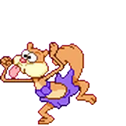 Sandy Cheeks Go Crazy Pixel Art Sticker