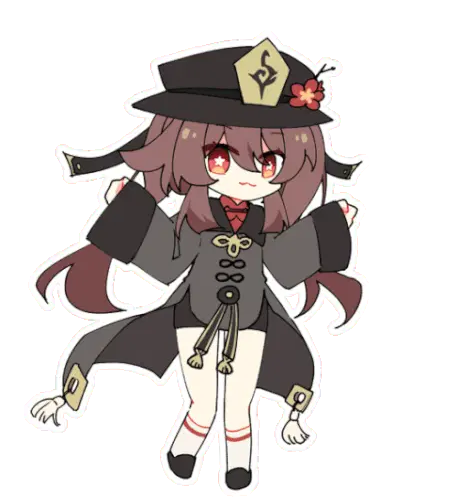 Hu Tao Genshin Impact Chibi Animated Sticker