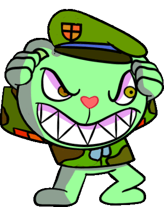 Fnf Flippy Angry Military Character Sticker