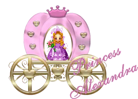 Princess Alexandra Glitter Carriage Sticker