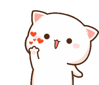 Peach Goma Love Hand Sticker