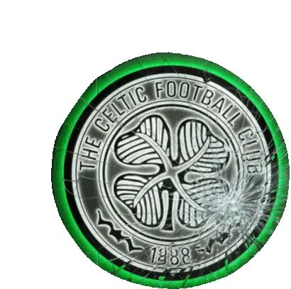 Cracked Celtic Football Club Badge Sticker