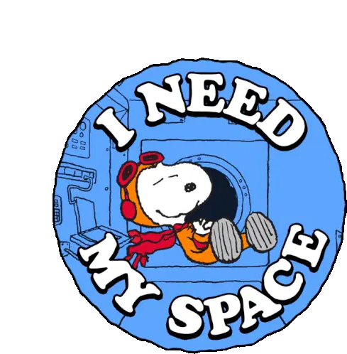 I Need My Space Snoopy Sticker