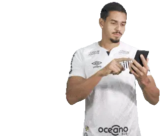 Santos FC Player Phone Shush Gesture