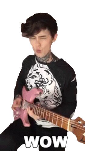 Wow! Tim Henson Playing Electric Guitar Sticker