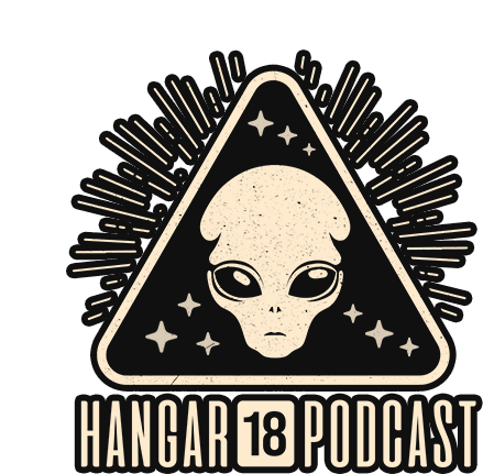 Hangar 18 Podcast Alien Logo Sticker