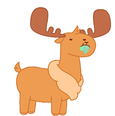 Molang Moose Eating & Getting Angry Animated Sticker