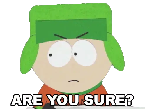 Are You Sure Kyle Broflovski South Park