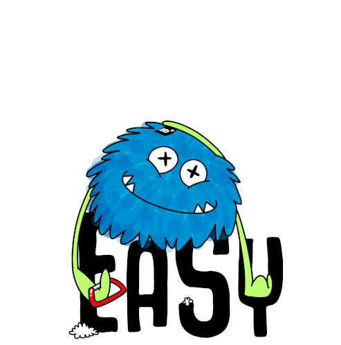 Climbing Klettern Monster Sticker - Easy