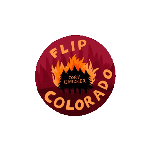 Flip Colorado: Gardner vs. Hickenlooper Sticker