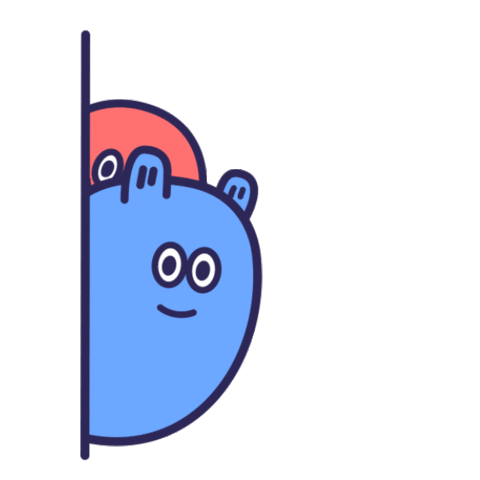 Cute Characters Peeking Out to Greet You