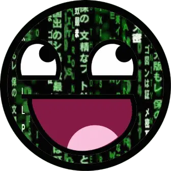 Hacker Epic Face Sticker