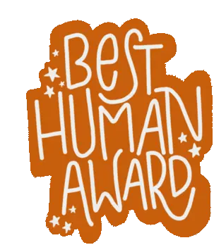 Best Human Award Friend Sticker