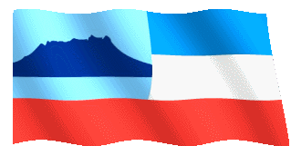 Bendera Sabah Negara Sabah Waving Flag Sticker