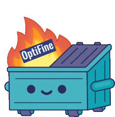 Optifine This Is Fine Sticker