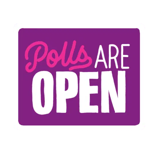 Polls Are Open, Vote Early - Election Sticker