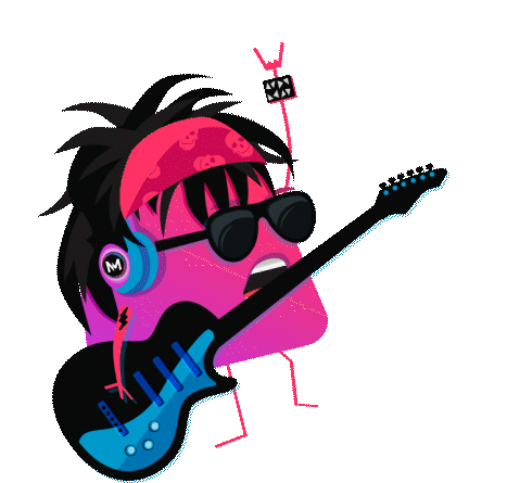 New Monster Rock Music Guitar Sticker