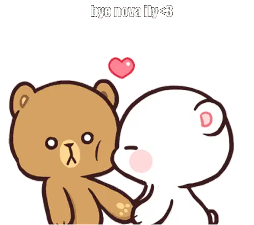 Milk & Mocha Bears Saying Bye Nova ILY