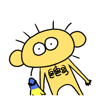 Yellow Monkey Shocked by Blue Banana Electricity