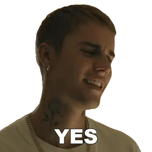 Yes Justin Bieber Agree Reaction Sticker