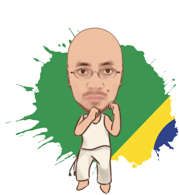 Jancokinaja Capoeira Fighter Caricature Sticker