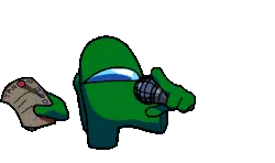 Green Impostor FNF: Among Us Character Animated