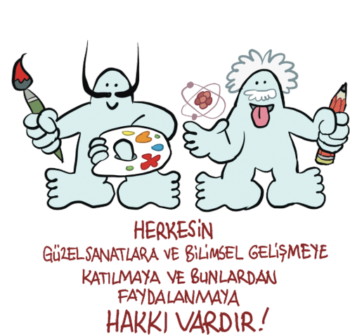 Memo Tembelcizer: Sanat ve Bilim İnsan Hakları Sticker