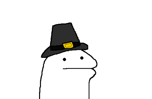 Pilgrim Hat Character Sticker