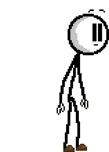 Henry Stickmin Blinking Pixel Art Sticker