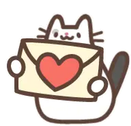 Cute Cat Holding Love Letter