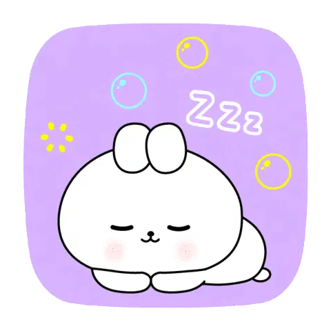 Cute Sleeping Bunny Bedtime Zzz Sticker
