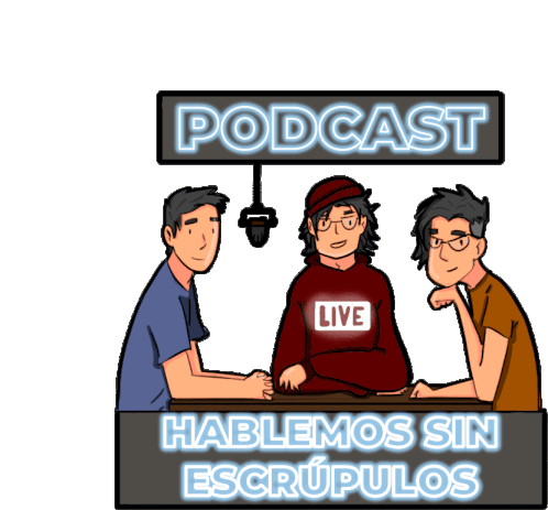 Hablemos Sin Escrúpulos Podcast Mahuron Sticker