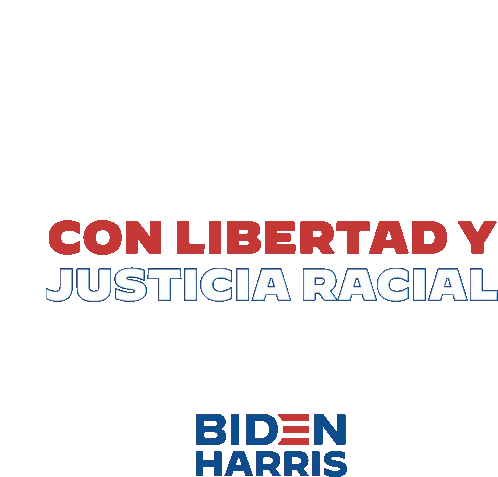Biden Harris: Con Libertad y Justicia Racial Sticker