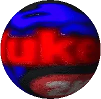 Cursed Nuked GIF Sticker: Rotating Text Effect