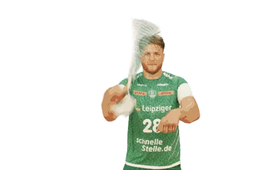 Leipzig Handball Player Maciej Gebala Celebration