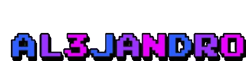 Alejandro Pixel Art Text Sticker
