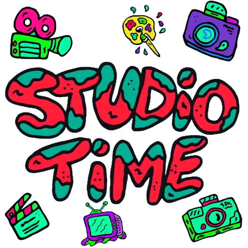 Colorful Studio Time Creative Art Sticker