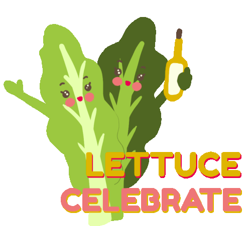 Lettuce Celebrate Cute Vegetable Sticker