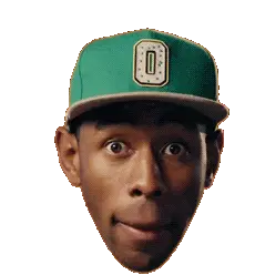 Tyler The Creator Surprised Face Sticker