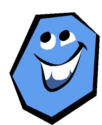 Blue Quiplash Smiling Face Sticker